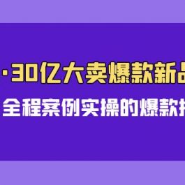 （9944期）亚马逊30亿·大卖爆款新品推广，可复制、全程案例实操的爆款推新SOP