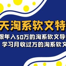 （9756期）15天-淘系软文特训营：跟年入50万的淘系软文导师，学习月收过万的淘系软文