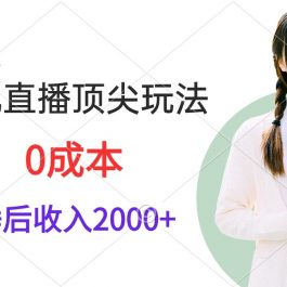 （9715期）挂机直播顶尖玩法，睡后日收入2000+、0成本，视频教学