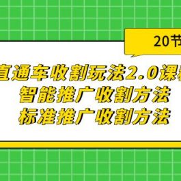 （9692期）直通车收割玩法2.0课程：智能推广收割方法+标准推广收割方法（20节课）