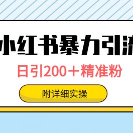 （9582期）小红书暴力引流大法，日引200＋精准粉，一键触达上万人，附详细实操