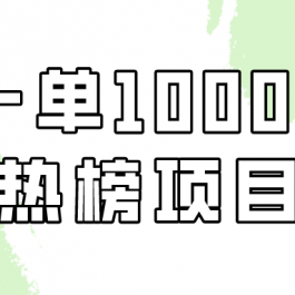 （9519期）简单易学，每日热榜项目实操，一单纯利1000+