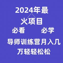 （9301期）导师训练营互联网最牛逼的项目没有之一，新手小白必学，月入3万+轻轻松松