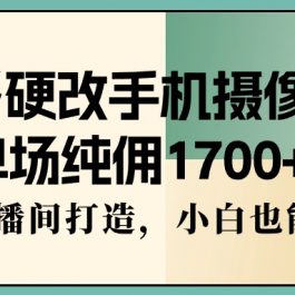 （9228期）多多硬改手机摄像头，单场纯佣1700+，日不落直播间打造，小白也能轻松操作