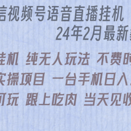 （9220期）微信直播无脑挂机落地实操项目，单日躺赚收益200+