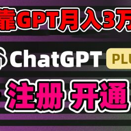 （8945期）靠卖chatgp账号，4.0代充，日入1000+，精准引流，暴力变现