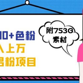 （7292期）日引500+色粉轻松月入上万九月份最新男粉项目（附753G素材）