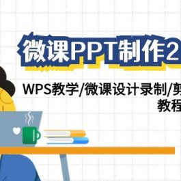 微课PPT制作2.0新版：WPS教学/微课设计录制/剪映后期美化/教程+工具+素材