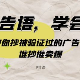 广告语，学会抄！教你抄被验证过的广告语，谁抄谁卖爆（9节课）