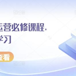 京东初级运营必修课程，从零开始学习