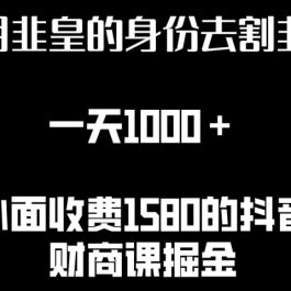 利用非皇的身份去割韭菜，一天1000+(附详细资源)