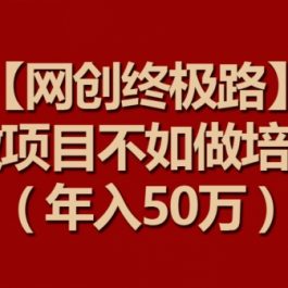 【网创终极路】做项目不如做项目培训，年入50万