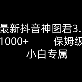 2024最新抖音神图君3.0版本 日入1000+ 保姆级教程   小白专属