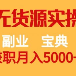 副业宝典，兼职月入5000+，闲鱼无货源实操手册【揭秘】