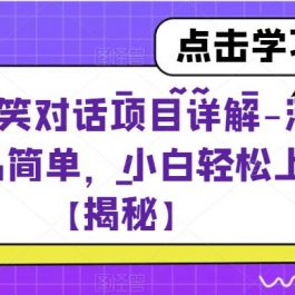 抖音搞笑对话项目详解-涨粉快作品简单，小白轻松上手【揭秘】