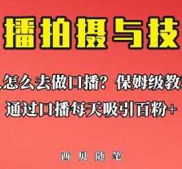 普通人怎么做口播？保姆级教程助你通过口播日引百粉【揭秘】