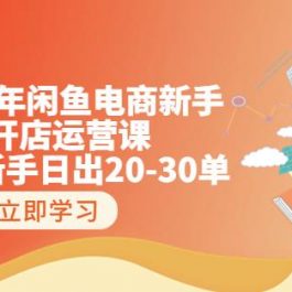 2023年闲鱼电商新手开店运营课：闲鱼新手日出20-30单（18节-实战干货）