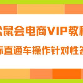 松鼠会电商VIP教程：松鼠《付费推广标品·半标直通车操作针对性答疑&诊断》