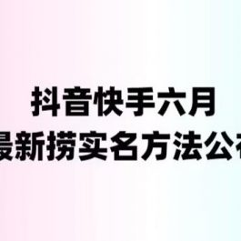 外面收费1800的最新快手抖音捞实名方法，会员自测【随时失效】