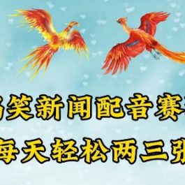 中视频爆火赛道一搞笑新闻配音赛道，每天轻松两三张