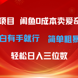 （10784期）最新蓝海项目咸鱼零成本卖爱奇艺会员小白有手就行 无脑操作轻松日入三位数