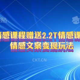 （10773期）售卖情感课程，赠送2.2T情感课程资料，情感文案变现玩法