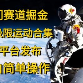 （10745期）冷门赛道掘金，国外极限运动视频合集，多平台发布，小白简单操作