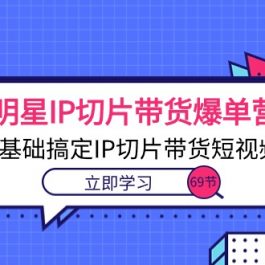 （10732期）明星IP切片带货爆单营，0基础搞定IP切片带货短视频（69节课）