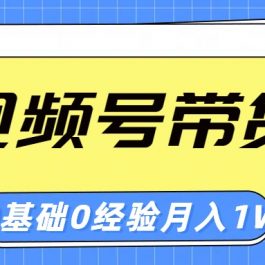 （10723期）视频号轻创业带货，零基础，零经验，月入1w+