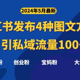 （10677期）最新小红书发布这四种图文，日引私域流量100+不成问题，