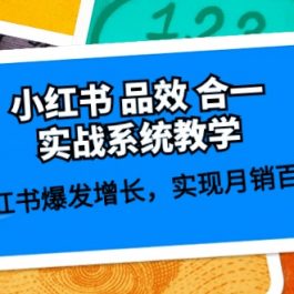 （10568期）小红书 品效 合一实战系统教学：小红书爆发增长，实现月销百万 (59节)