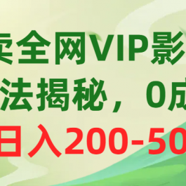 （10517期）咸鱼卖全网VIP影视会员，玩法揭秘，0成本日入200-500