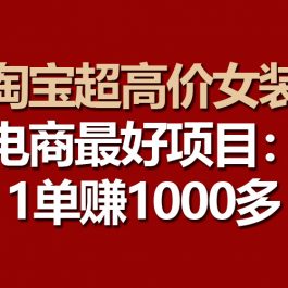 （10514期）【淘宝超高价女装】电商最好项目：一单赚1000多