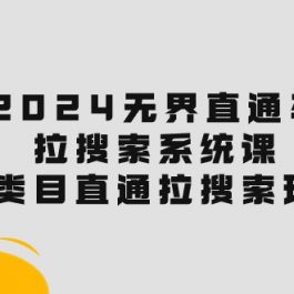 （10508期）2024无界直通车·拉搜索系统课：各类目直通车 拉搜索玩法！