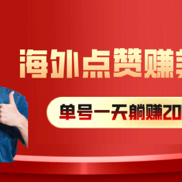 （10506期）海外视频点赞赚美刀，一天收入200+，小白长期可做