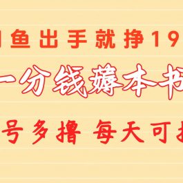 （10498期）一分钱薅本书 闲鱼出售9.9-19.9不等 多号多撸  新手小白轻松上手