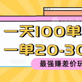 （10479期）2024 最强赚差价玩法，一天 100 单，一单利润 20-30，只要做就能赚，简…