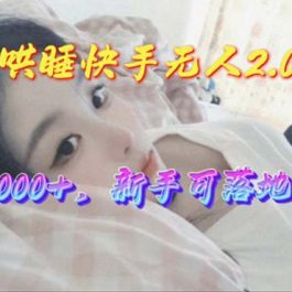 （10437期）美女哄睡快手无人2.0赛道，日收3000+，新手可落地实操