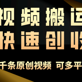 （10417期）一步一步教你赚大钱！仅视频搬运，月入3万+，轻松上手，打通思维，处处…