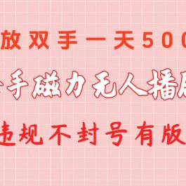 （10410期）快手磁力无人播剧玩法  一天500+  不违规不封号有版权