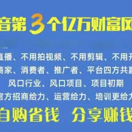 （10382期）火爆全网的抖音优惠券 自用省钱 推广赚钱 不伤人脉 裂变日入500+ 享受…