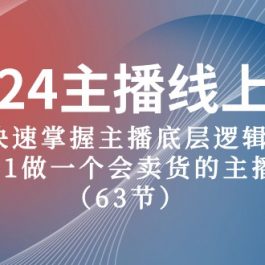 （10377期）2024主播线上课，快速掌握主播底层逻辑，0-1做一个会卖货的主播（63节课）