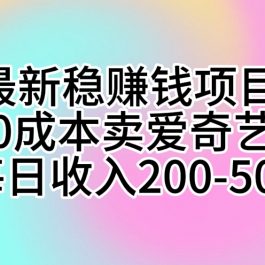 （10369期）最新稳赚钱项目 咸鱼 0成本卖爱奇艺会员 每日收入200-500