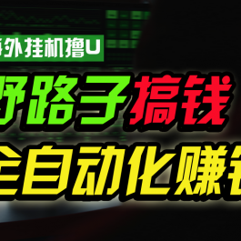 （1036期）海外挂机撸U新平台，日赚8-15美元，全程无人值守，可批量放大，工作室内…