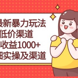 （10340期）闲鱼最新暴力玩法，靠低价渠道单日收益1000+，附详细实操及渠道