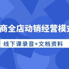 （10192期）淘系电商全店动销经营模式特训营，线下课录音+文档资料