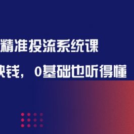 （10184期）万象无界-精准投流系统课：花好 每一块钱，0基础也听得懂（16节课）