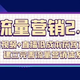 （10114期）流量-营销2.0：短视频+直播低成本获客方法，建立完善流量营销体系（72节）