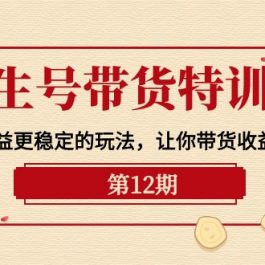 （10110期）养生号带货特训营【12期】收益更稳定的玩法，让你带货收益爆炸-9节直播课