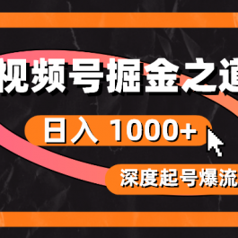 （10857期）红利无限！视频号掘金之道，深度解析起号爆流秘诀，轻松实现日入 1000+！